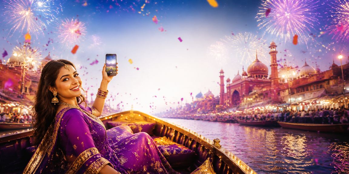 Enthusiastic Indian player enjoying IPL cricket live betting on mobile