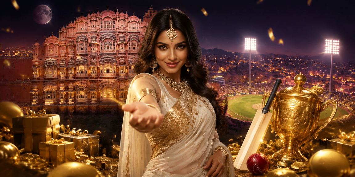 Excited woman placing cricket bet on mobile